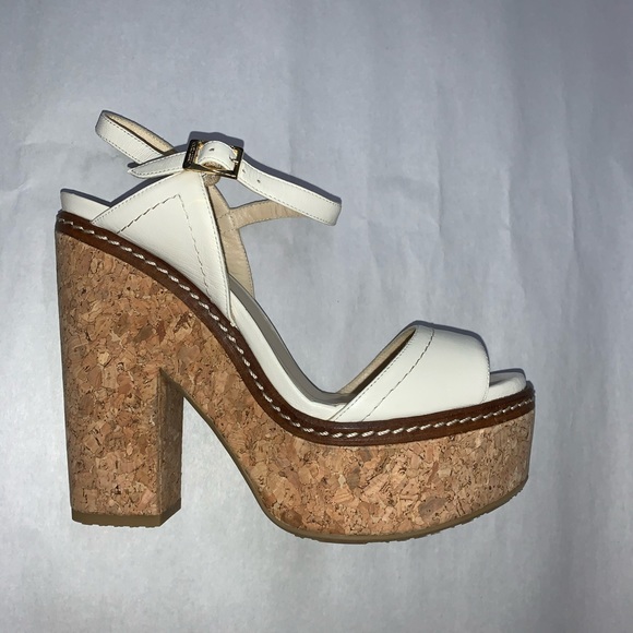 NWOB size 40 auth JIMMY CHOO cork PLATFORM SANDALS - Picture 1 of 15